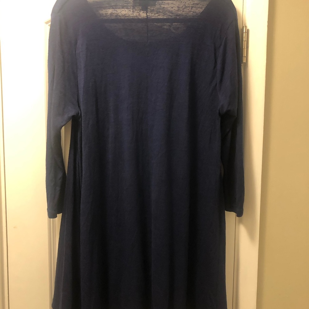 Navy Layered Cotton Tunic - Picture 5 of 5